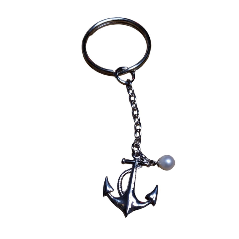 Anchors ⚓ Away key chain w/ 7mm pearl